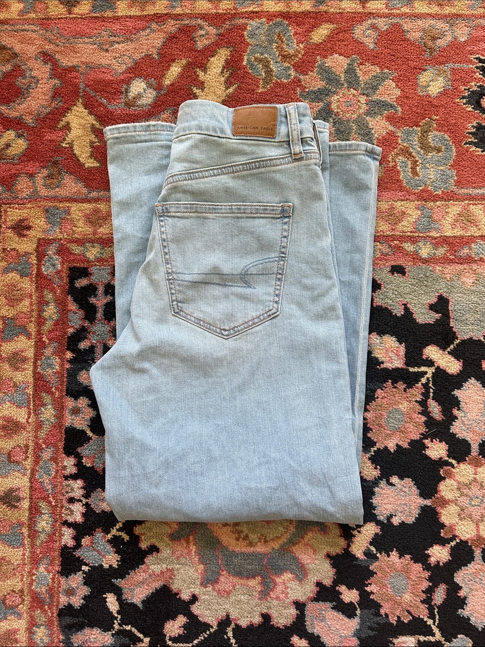American Eagle Outfitters Light Wash Slim Straight Jeans